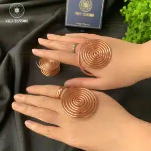 Copper Energy Spiral Palm Ring