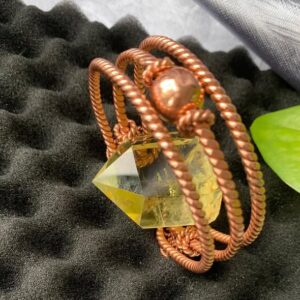 Pure Copper Tensor Ring with Quartz
