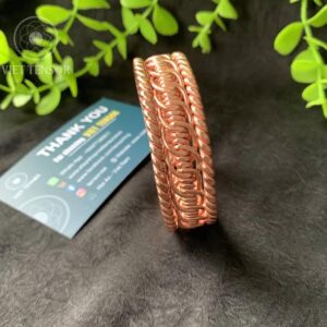 Handwoven Copper Tensor Ring Bracelet