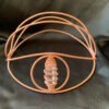 Handcrafted Pure Copper Meditation Crown with White Quartz Crystal - Third Eye Headpiece